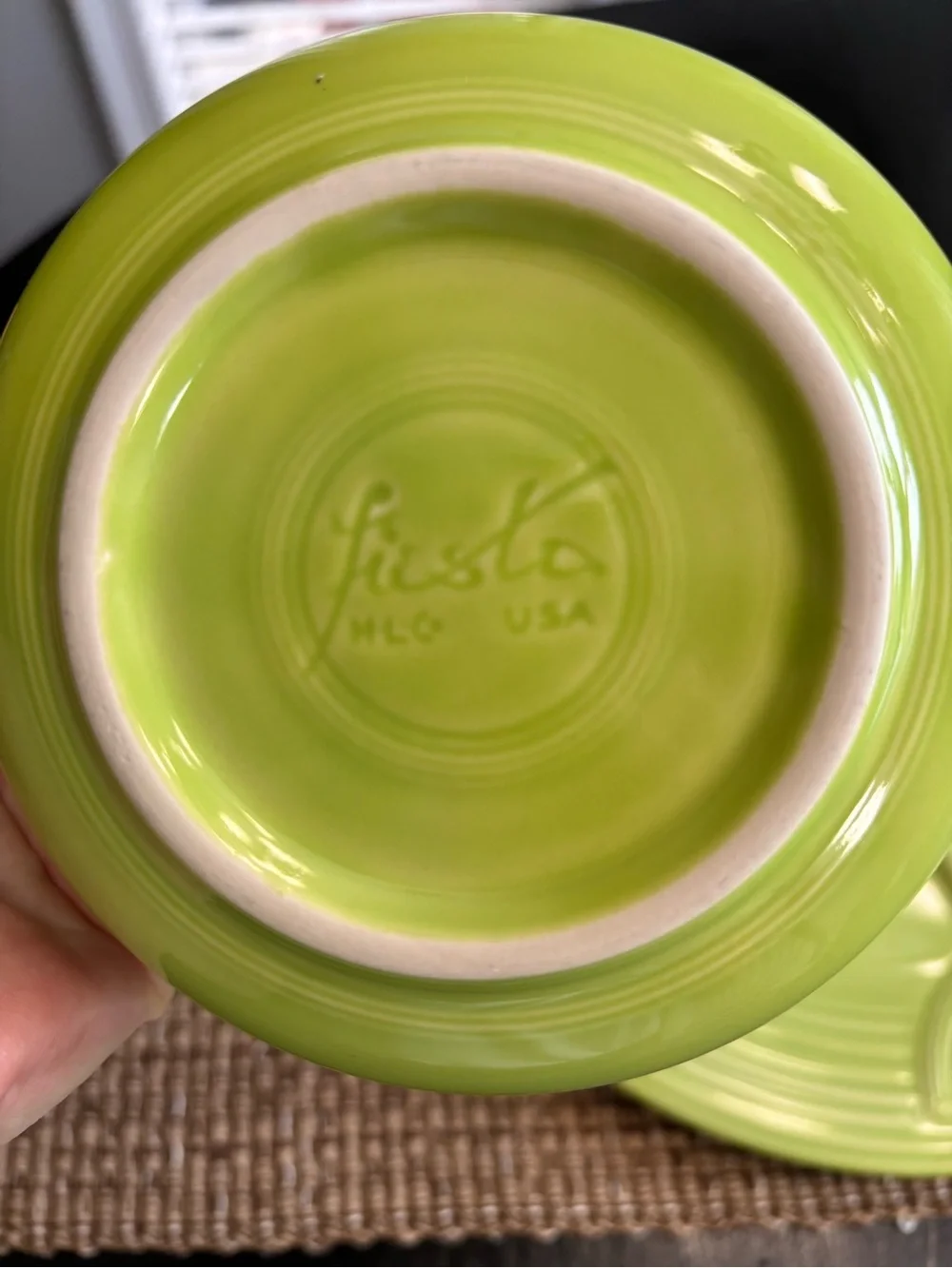 Fiesta ware Chartreuse Hostess 12.5 serving plate with bowl